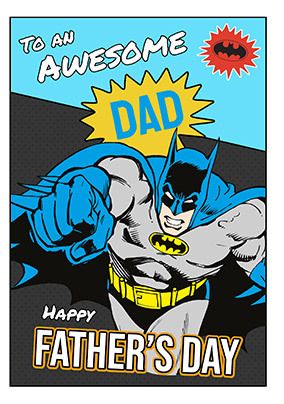 Batman - Dad Father's Day Personalised Card