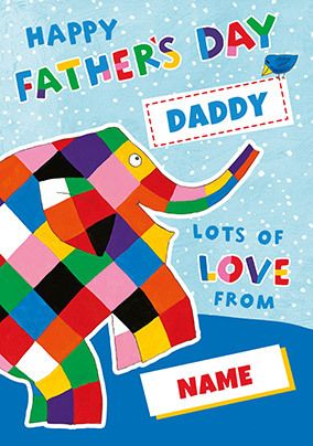 Elmer - Daddy Father's Day Personalised Card