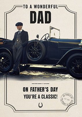Dad You're a Classic Personalised Father's Day Card