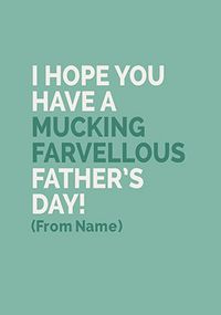 Tap to view Mucking Farvelous Father's Day Personalised Card