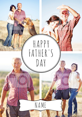 Essentials - Fathers Day Card 4 Photo Upload Portrait