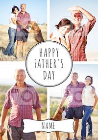 Essentials - Father's Day Card 4 Photo Upload Portrait