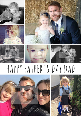 Essentials - Fathers Day Card 8 Photo Upload Portrait