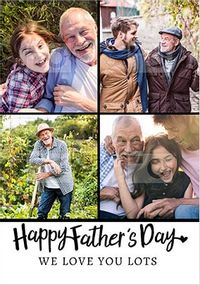 We Love You Multi Photo Father's Day Card
