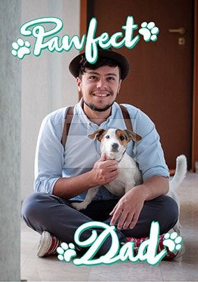 Pawfect Dad Photo Card