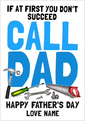 Look Whos Drawing - Fathers Day card Call Dad