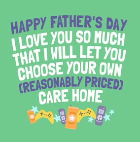 Care Home Father's Day Card