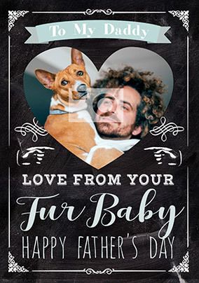 Daddy From Fur Baby Photo Card