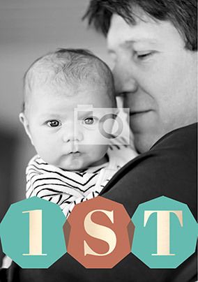 1st Father's Day Photo Card