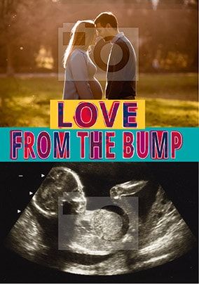 Love From The Bump Multi Photo Father's Day Card