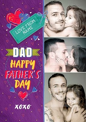 Dad Happy Father's Day Multi Photo Card