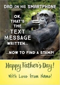 Tap to view Dad On Smartphone Personalised Father's Day Card