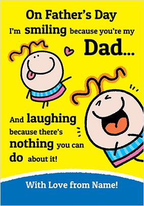 Because You're My Dad Personalised Father's Day Card