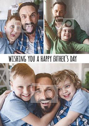 Wishing You a Happy Father's Day Multi Photo Card