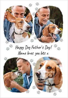 Happy Dog Father's Day Photo Card