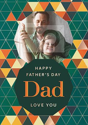 Happy Father's Day Dad Personalised Photo Card