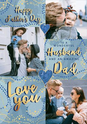 To a Wonderful Husband and Amazing Dad Photo Card