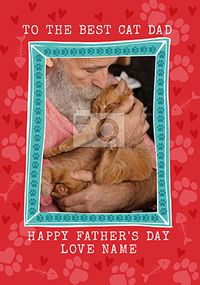 The Best Cat Dad Father's Day Photo Card