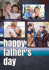 Tap to view Four Photo Retro Father's Day Card