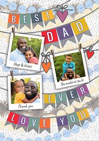 Tap to view Best Dad Ever 3 photo Father's Day Card