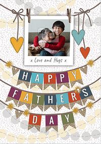 Tap to view Happy Father's Day Bunting photo Card
