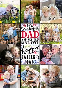 Wonderful Dad 10 photo Father's Day Card