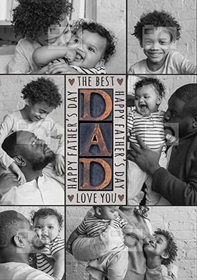 Dad 6 photo Father's Day Card