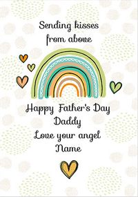 Tap to view Sending kisses from above Father's Day Card