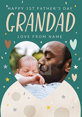 1st Father's Day Grandad Photo Card
