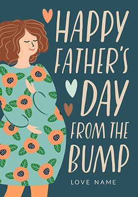 Father's Day from the Bump Cute Personalised Card