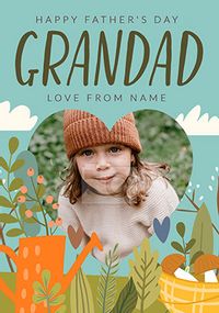 Grandad on Father's Day Gardening Photo Card