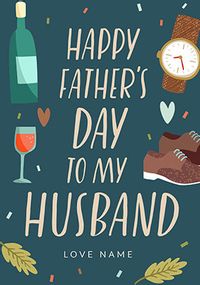 My Husband on Father's Day Personalised Card