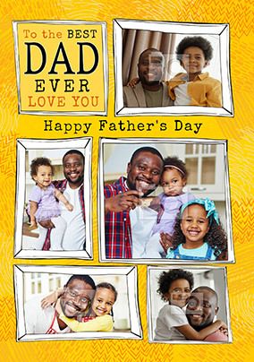 Best Dad ever 5 photo Father's Day Card