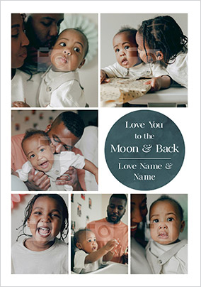Moon  Back Photo Fathers Day Card