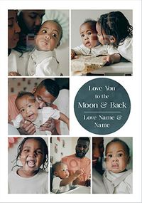 Moon & Back Photo Father's Day Card