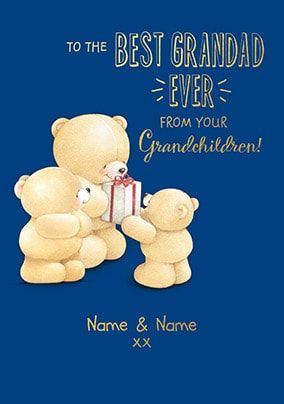 Forever Friends Best Grandad Ever Personalised Card