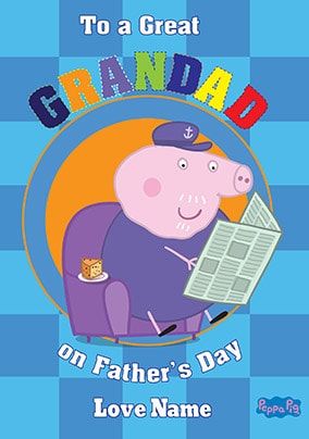 Peppa Pig Father's Day Card - Great Grandad