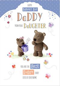 Tap to view Barley Bear - Father's Day From Daughter Personalised Card