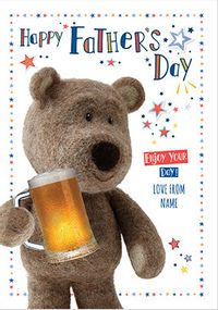 Tap to view Barley Bear - Happy Father's Day Personalised Card