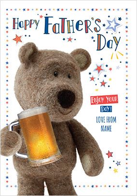 Barley Bear - Happy Father's Day Personalised Card