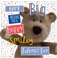 Barley Bear - Big smiley Father's Day personalised Card