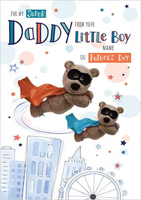 Barley Bear - From your Little Boy personalised Card