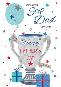 Great Step Dad on Father's Day personalised Card