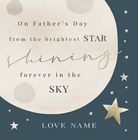 Father's Day from the Brightest Star Personalised Card