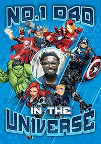Tap to view Avengers No.1 Dad Photo Father's Day Card