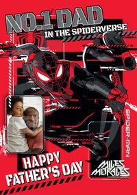 Tap to view No.1 Dad Spider-Man Father's Day Photo Card