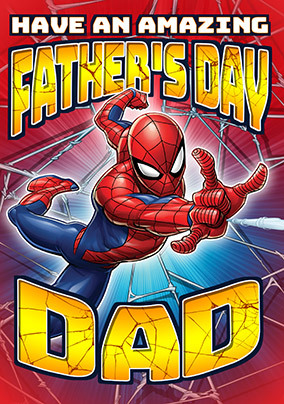 Superhero personalised A5 birthday card fathers day dad son brother grandad name 