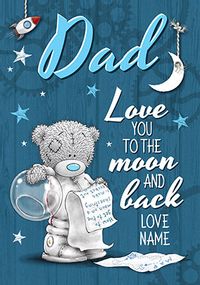 Me To You Moon & Back Father's Day Personalised Card