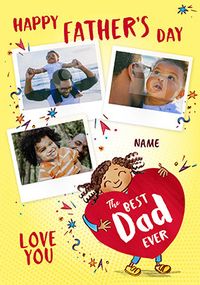Tap to view Best Dad Three Photo Father's Day Card