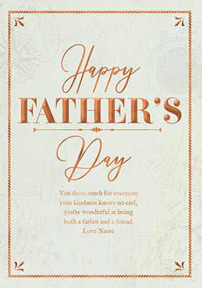 To A Great Dad From Your Son On Fathers Day Greetings Card Luxury Insert Verse 